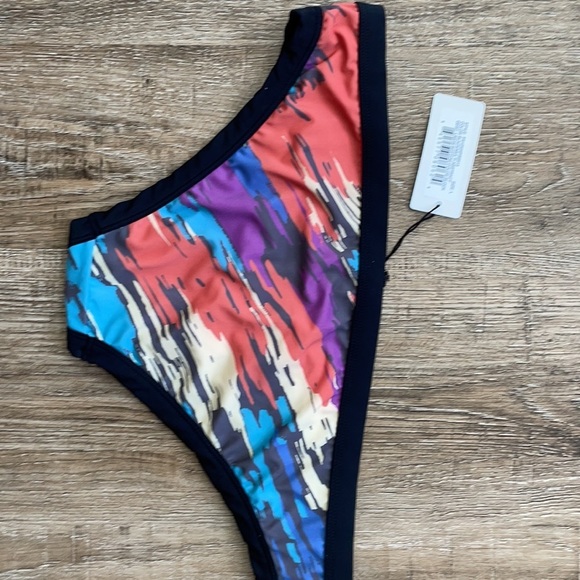 Rachel Pally  Colorblock  Swimsuit Bottom Black Lg - Picture 4 of 4